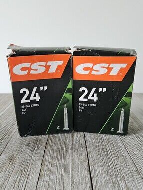 CST 24" 25-540 ETRTO 24x1" FV Bicycle Wheelchair Inner Tubes (2-Pack) Open Box,